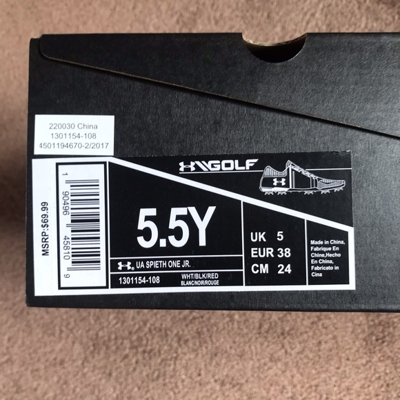 Under Armour Junior Speith One 1301154-108 NEW - Picture 8 of 8